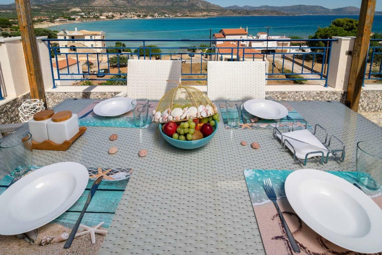 Seaview Flat Steps To The Beach Karavostasi  Exterior foto